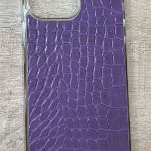 FLAUNT SQUARE Purple Crocodile Pattern iPhone 13 Pro Max Case